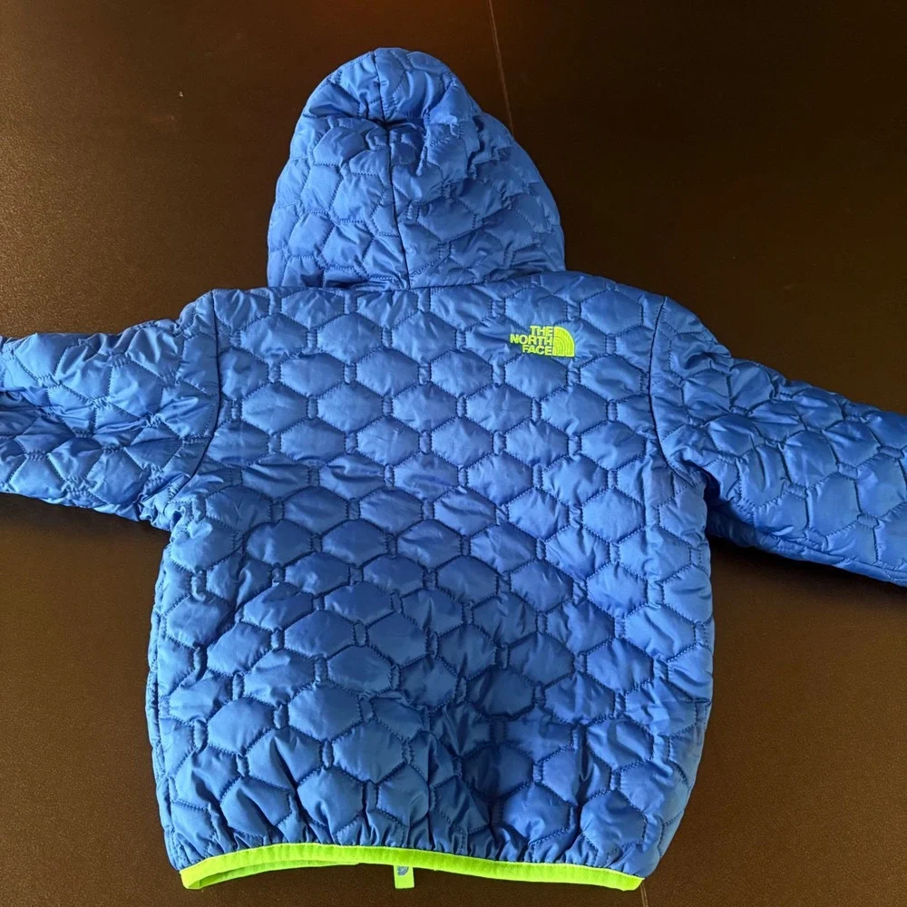 The North Face quilted hooded snow suit set reversible hoodie camping size 18-24